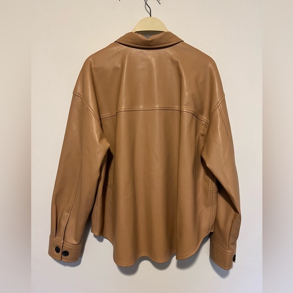 Hudson Faux Leather Shacket - Picture 4 of 7